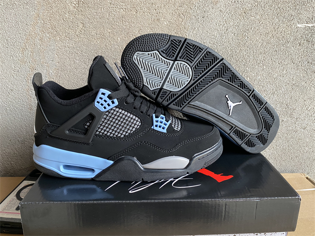 Women's Running weapon Air Jordan 4 Black/Blue Shoes 0101 Women's Running weapon Air Jordan 4 Black/Blue Shoes 0101